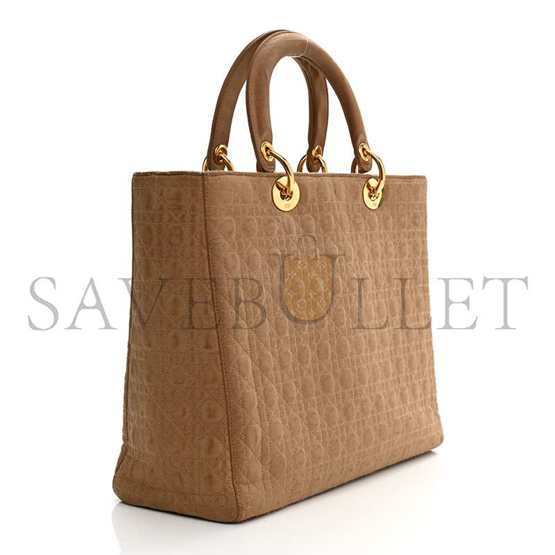 DIOR NYLON CANNAGE LARGE LADY DIOR TAN (32*25*11.4cm) 